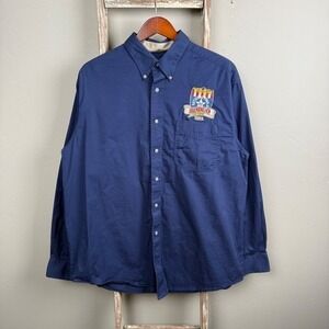 Wrangler 2007 National Finals Rodeo Las Vegas Blue‎ Longsleeve Button Shirt XL